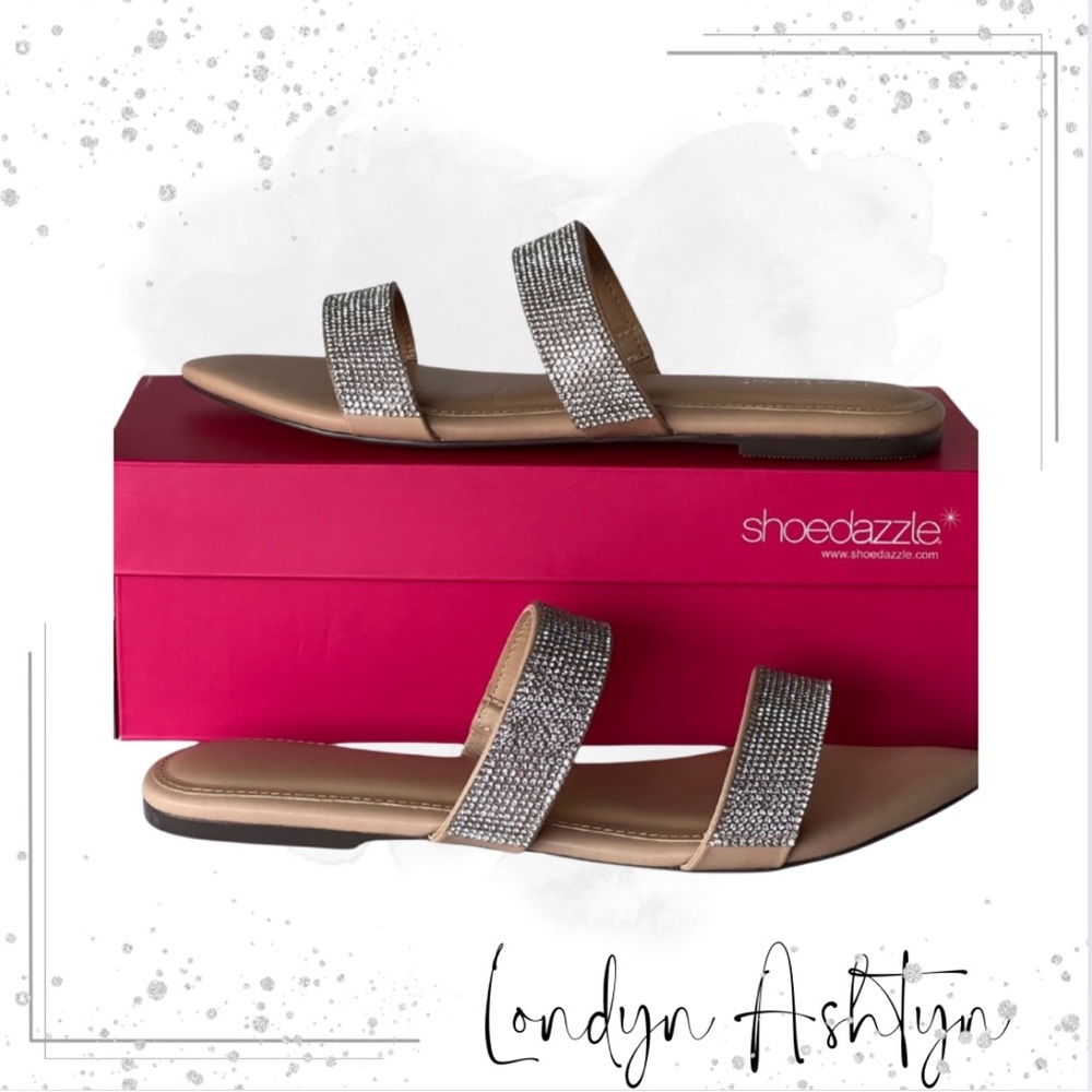SZ 8.5 BRAND NEW SANDLES WITH CRYSTAL